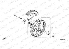 F-11 FRONT WHEEL (GLH1252SH) (DRUM BRAKE)