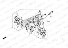 F-12-11 RIGHT FRONT BRAKE CALIPER (VFR800XH)