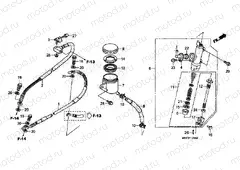 F-12 REAR BRAKE MASTERCYLINDER (XL1000V)