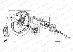 F-12 REAR WHEEL (ANGLE / DRUM BRAKE)