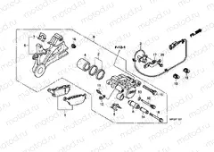 F-13-1 REAR BRAKE CALIPER (CB600FA / FA3)