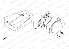 F-13-2 SEAT / SIDE COVER (CR125RP / RR / RS / RT / RV)