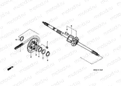 F-13 REAR WHEEL AXLE / DRIVE CHAIN