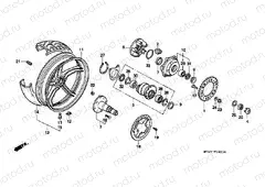 F-14-1 REAR WHEEL (VFR750FR / FS / FT / FV)