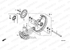 F-14-20 FRONT WHEEL (VT750C / C2S / CA / CS)
