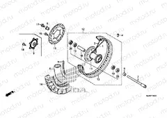 F-14-20 FRONT WHEEL (VT750CS / C2B / C2S / C)