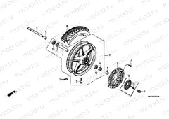 F-14 FRONT WHEEL (VT1300CR / CRA)