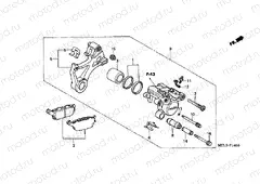 F-14 REAR BRAKE CALIPER (CBR1000RR4 / 5)
