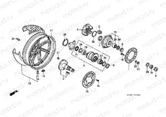 F-14 REAR WHEEL (VFR750FL / FM / FN / FP)
