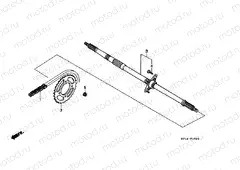 F-15 REAR WHEEL AXLE