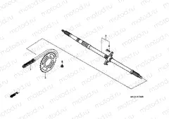 F-15 REAR WHEEL AXLE / DRIVE CHAIN