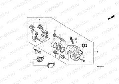 F-16-1 REAR BRAKE CALIPER (FES1257/A7)(FES1507/A7)