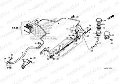 F-16-1 REAR BRAKE MASTER CYLINDER (CTX700NA / ND)
