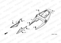 F-16-1 REAR ENGINE COVER (CBR600RR5 / 6)