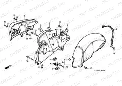 F-16-1 REAR FENDER / OFF. EXHAUST DRUM (CH125G)