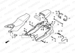 F-16 SEAT / REAR ENGINE HOUSING (VFR750FL / FM / FN / FP)