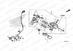 F-17-1 REAR BRAKE CALIPER (VT1300CXA)