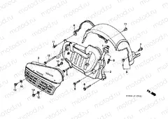 F-17 REAR FENDER / EXHAUST DRUM