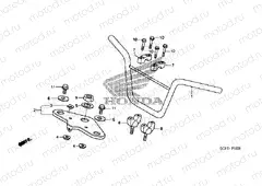 F-2 STEERING BAR TUBE / UPPER BRIDGE