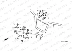 F-2 STEERING BAR TUBE / UPPER BRIDGE