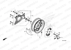 F-22-30 REAR WHEEL & SWINGARM