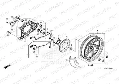 F-22-40 REAR WHEEL/SWINGARM