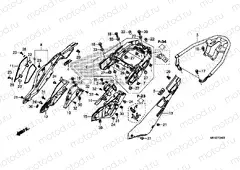 F-24-1 SIDE COVER/REAR CARRIER (CRF1000A2/AL2/D2/DL2)