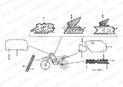 F-28-1 LOGO / SYMBOL (XR250RJ / RK / RL / RM)