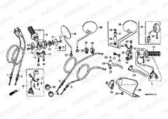 F-3-1 HANDLE LEVER / SWITCH / CABLE (DK / ED / U)