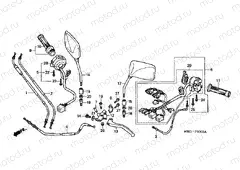 F-3-2 HANDLE ARM / SWITCH / CABLE (CB600F3 / 4/5/6)