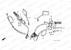 F-3 HANDLE ARM / SWITCH / CABLE (CB125TDC / TDE)