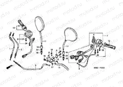 F-3 HANDLE LEVER / SWITCH / CABLE (CB600F2)
