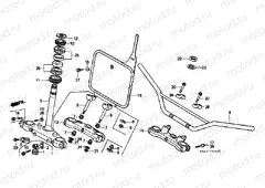 F-3 STEERING BAR TUBE / UPPER AXLE / STEERING WHEEL