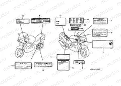 F-33-1 WARNING LABEL (VFR750FR / FS / FT / FV)