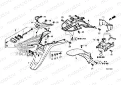 F-39 REAR FENDER / LICENSE LIGHT