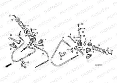 F-4-1 HANDLE LEVER / SWITCH / CABLE (FRONT DRUM BRAKE)