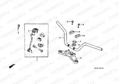 F-4 STEERING BAR TUBE / UPPER BRIDGE