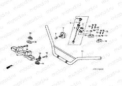 F-4 STEERING BAR TUBE / UPPER BRIDGE