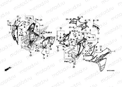 F-45-1 MIDDLE COWL (CRF1000A2/AL2/D2/DL2)