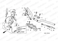 F-5-1 TIE ROD TUBE / UPPER BRIDGE (CB600F3 / 4/5/6)