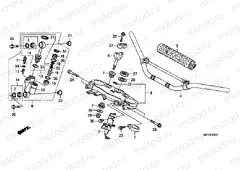 F-5-1 TIE ROD TUBE / UPPER BRIDGE (CRF450X8,9, B, C, D)