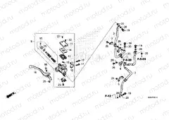 F-5-10 FRONT BRAKE MASTER CYLINDER (MSX GROM A)