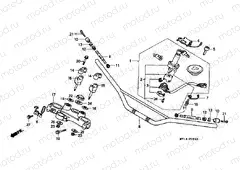 F-5 STEERING BAR TUBE / UPPER BRIDGE