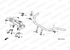F-5 STEERING BAR TUBE / UPPER BRIDGE