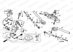 F-5 STEERING BAR TUBE / UPPER BRIDGE