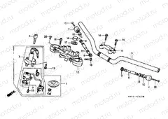 F-5 STEERING BAR TUBE / UPPER BRIDGE