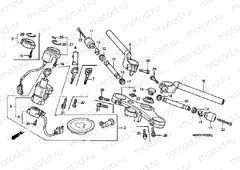 F-5 STEERING BAR TUBE / UPPER BRIDGE