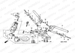 F-5 STEERING BAR TUBE / UPPER BRIDGE