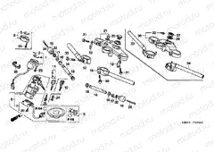 F-5 STEERING BAR TUBE / UPPER BRIDGE