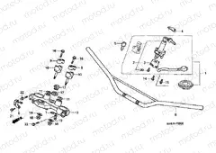 F-5 STEERING BAR TUBE / UPPER BRIDGE